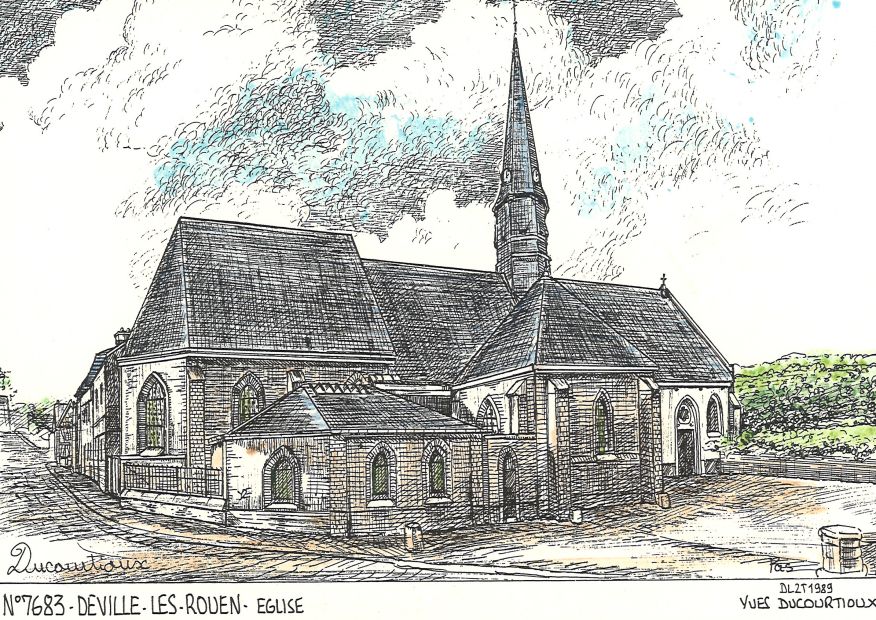 N 76083 - DEVILLE LES ROUEN - église