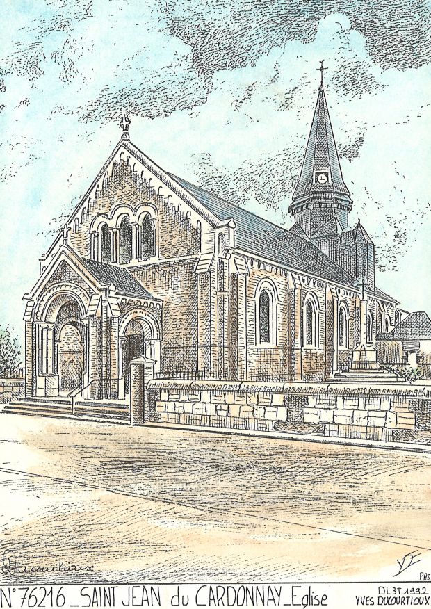 N 76216 - ST JEAN DU CARDONNAY - église