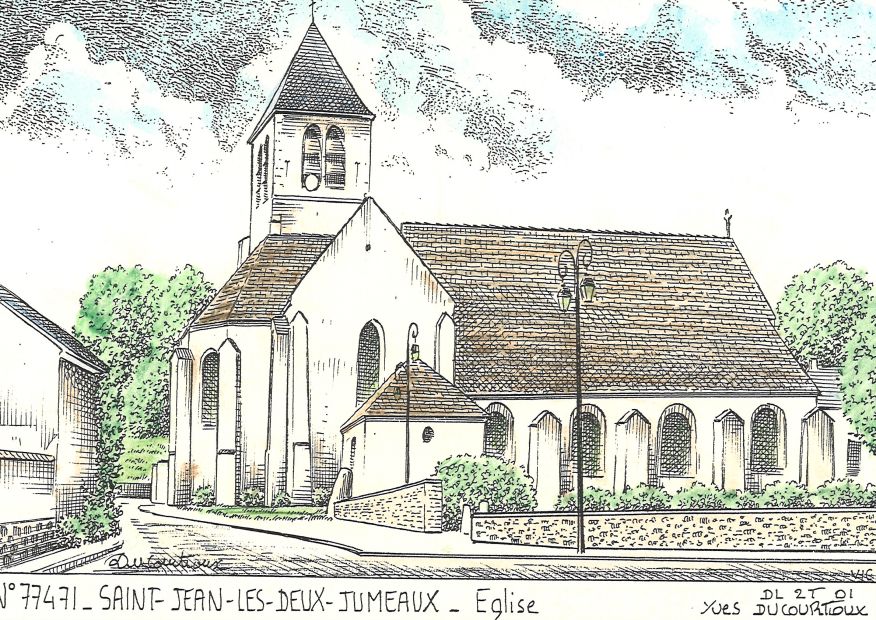 N 77471 - ST JEAN LES DEUX JUMEAUX - église