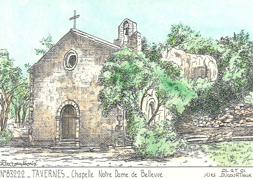 N 83222 - TAVERNES - chapelle nd de bellevue