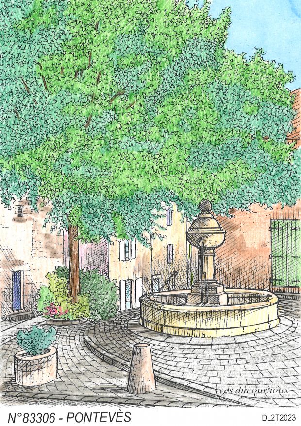 N 83306 - PONTEVES - fontaine