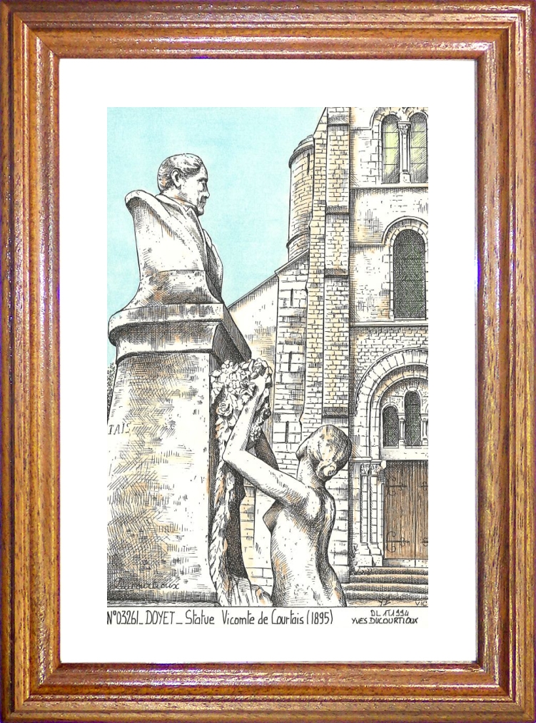 N 03261 - DOYET - statue vicomte de courtais
