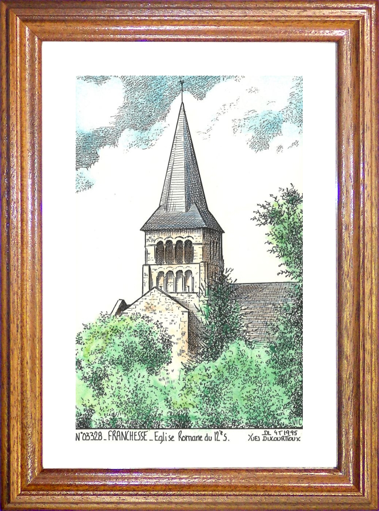 N 03328 - FRANCHESSE - église romane 12è s.