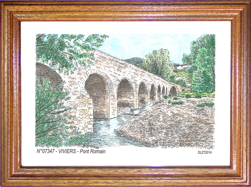 N 07347 - VIVIERS - pont romain