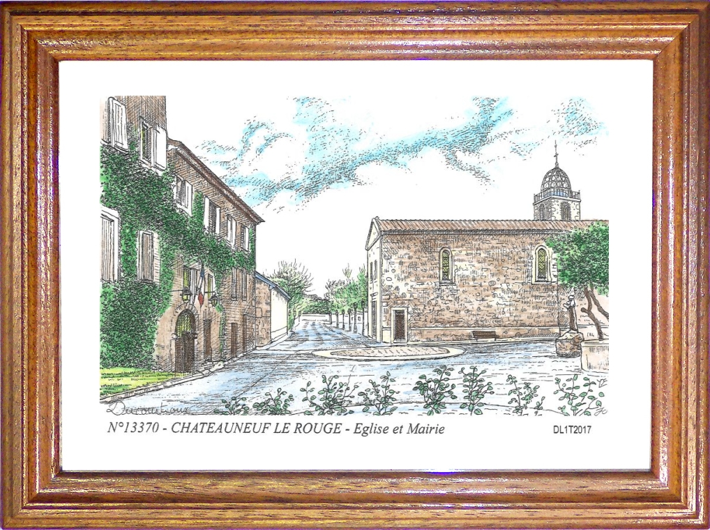 N 13370 - CHATEAUNEUF LE ROUGE - glise et mairie