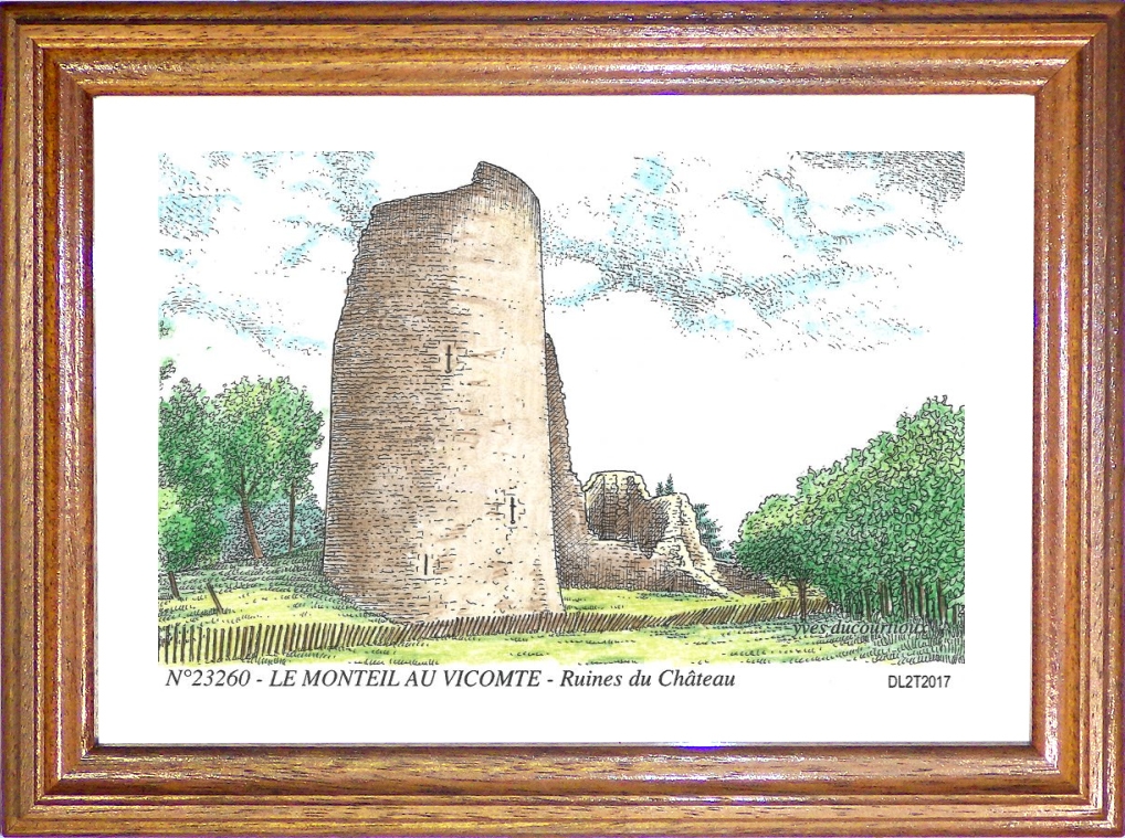 N 23260 - LE MONTEIL AU VICOMTE - ruines du chteau