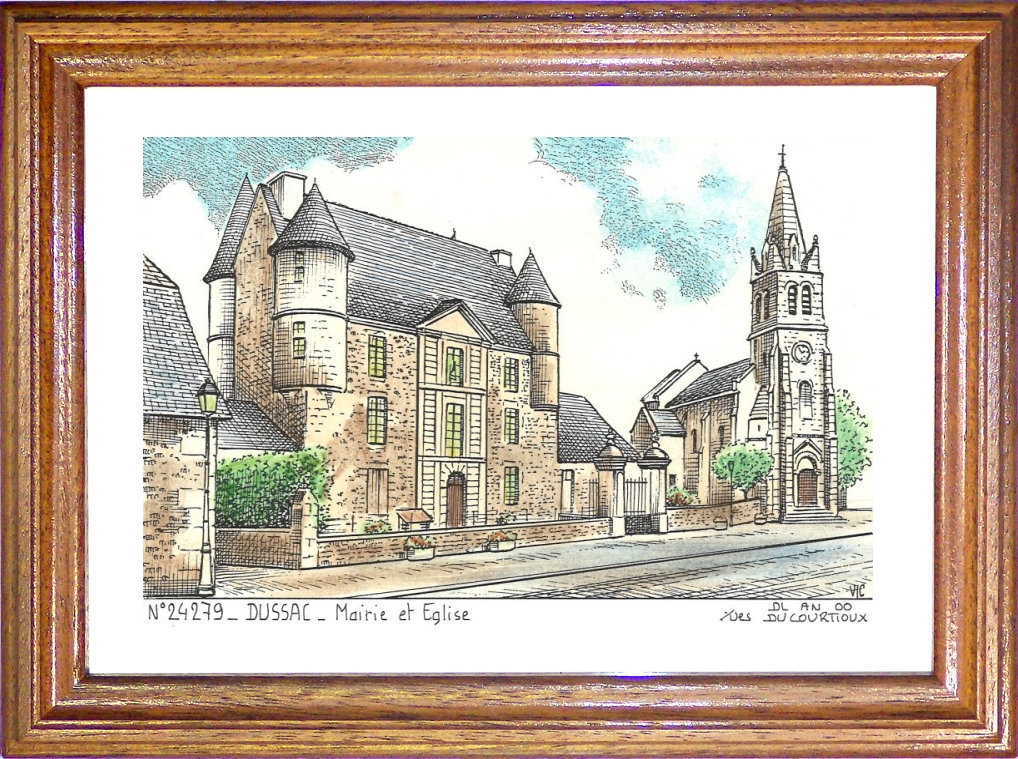 N 24279 - DUSSAC - mairie et glise