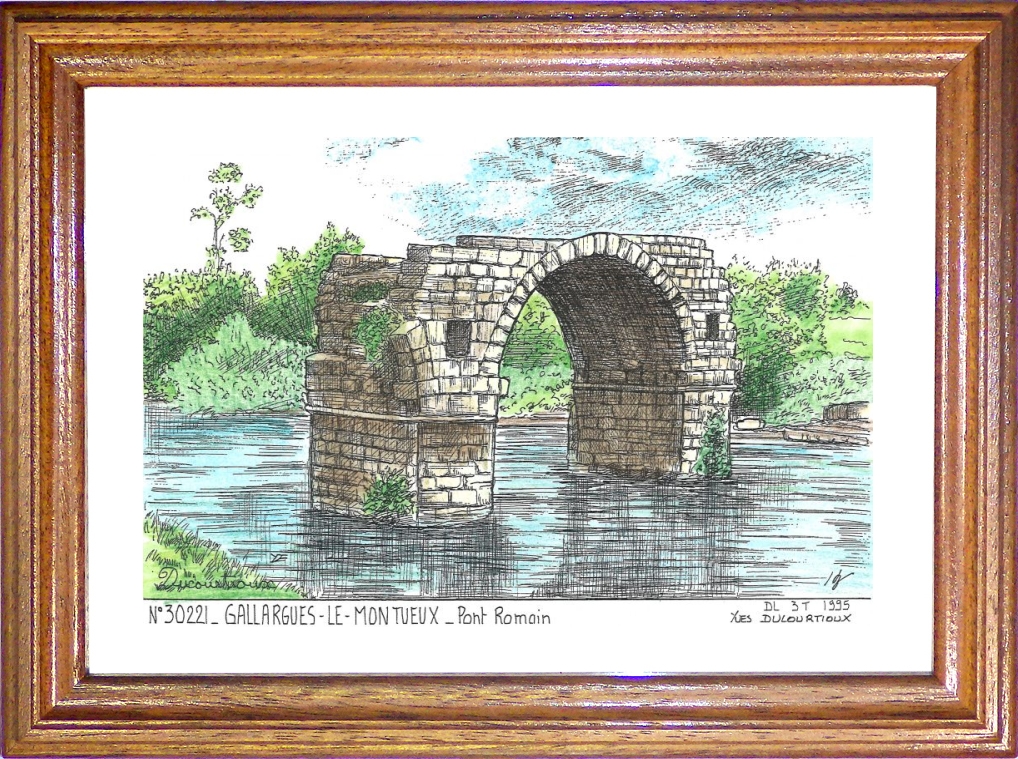 N 30221 - GALLARGUES LE MONTUEUX - pont romain