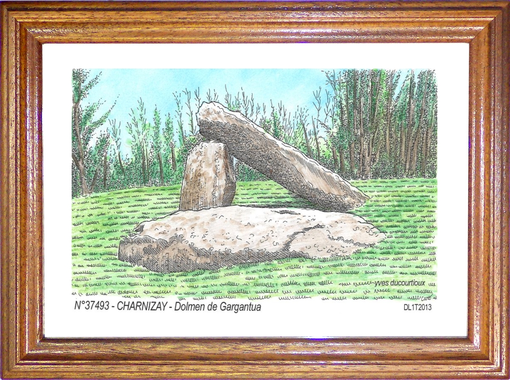 N 37493 - CHARNIZAY - dolmen de gargantua