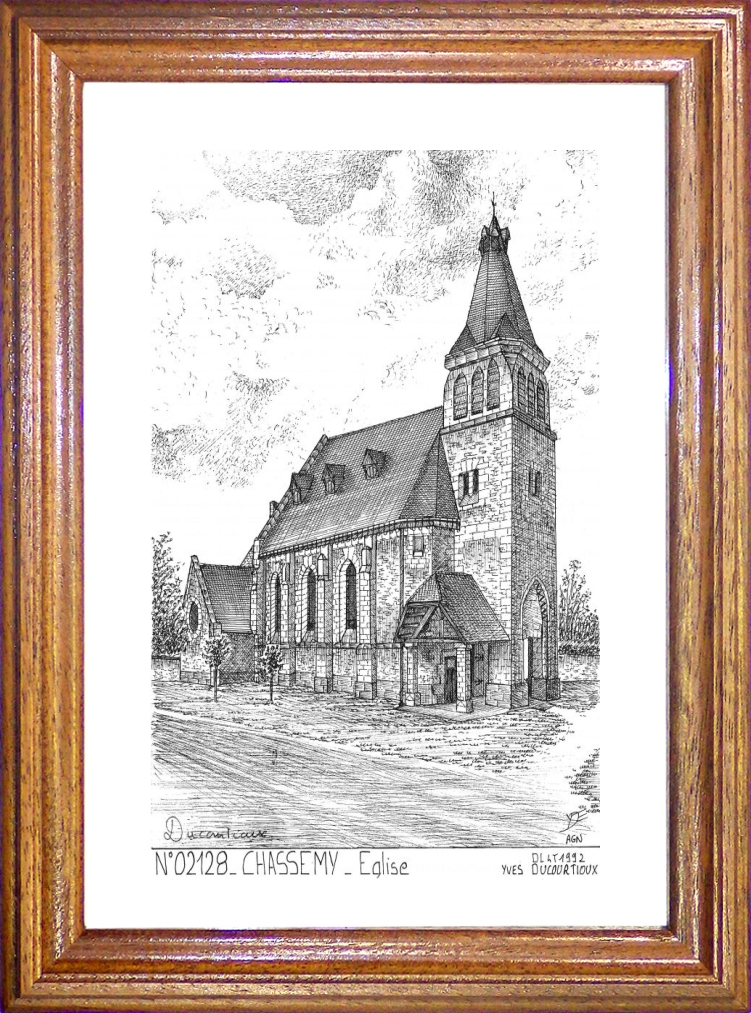 N 02128 - CHASSEMY - glise