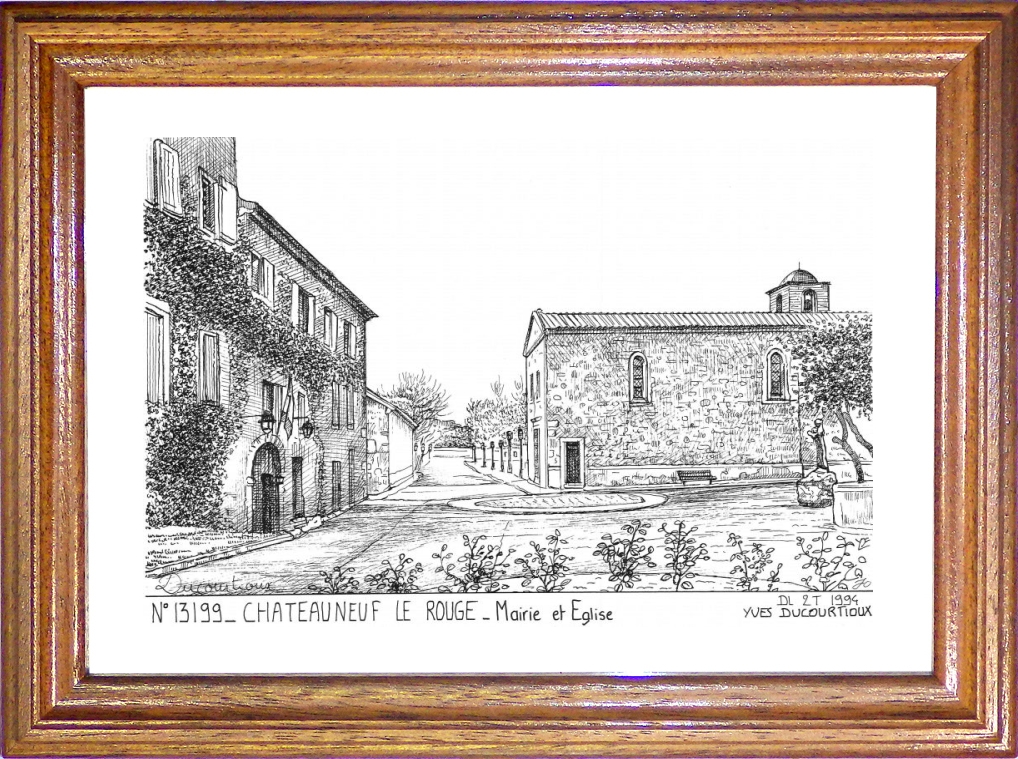 N 13199 - CHATEAUNEUF LE ROUGE - mairie et glise