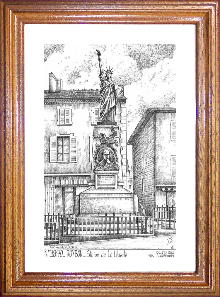 N 38170 - ROYBON - statue de la libert