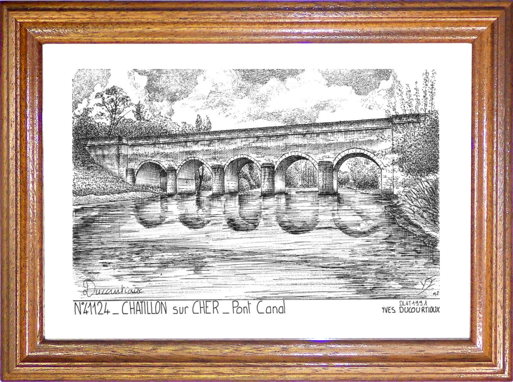 N 41124 - CHATILLON SUR CHER - pont canal