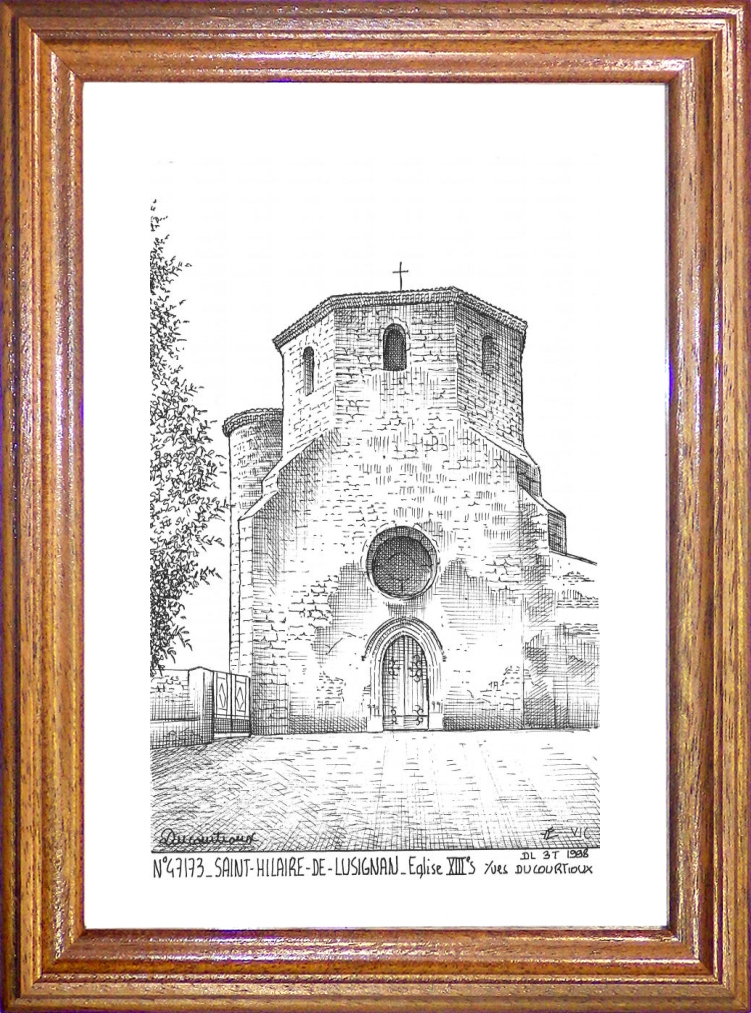 N 47173 - ST HILAIRE DE LUSIGNAN - glise XIIIme sicle