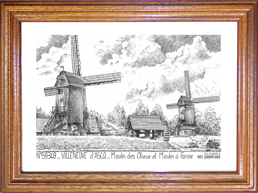 N 59348 - VILLENEUVE D ASCQ - moulin des olieux et moulin 