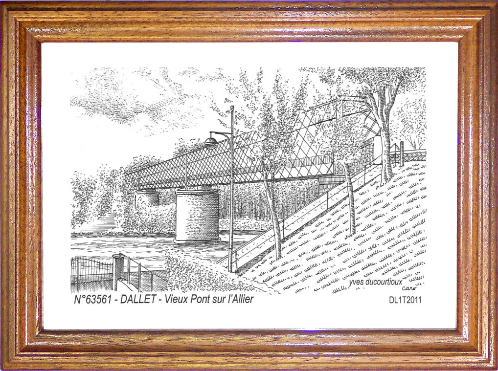 N 63561 - DALLET - vieux pont sur l allier