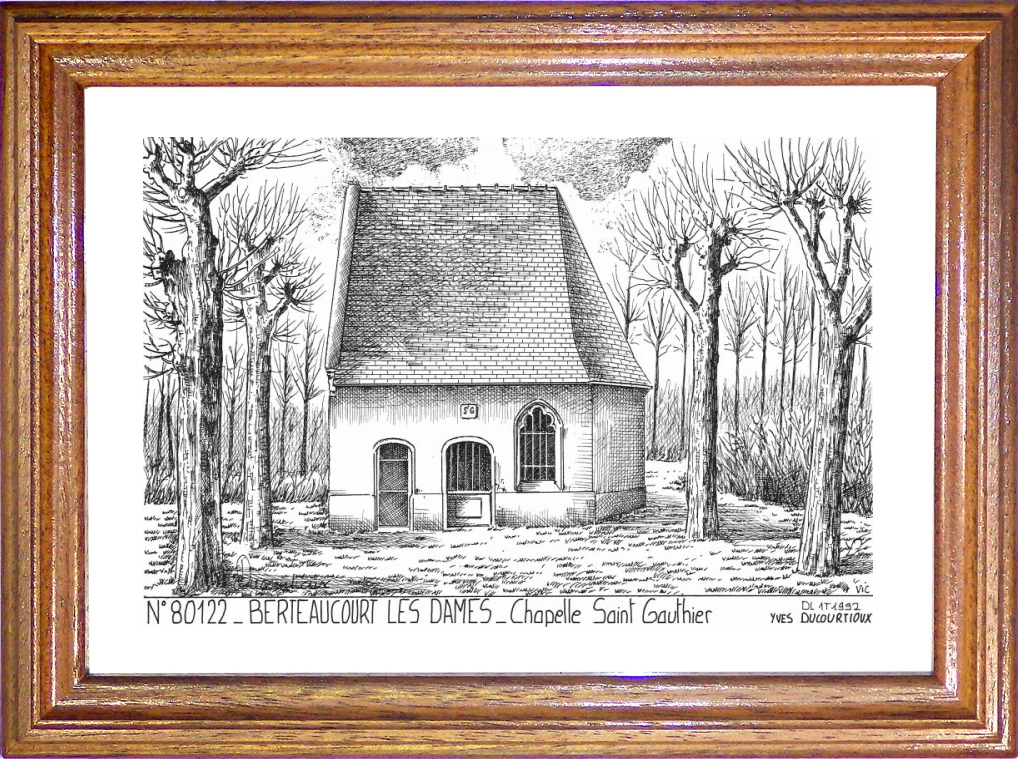 N 80122 - BERTEAUCOURT LES DAMES - chapelle st gauthier