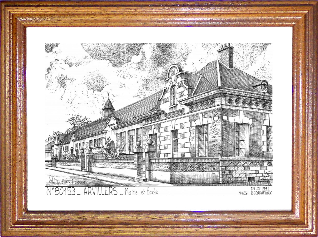 N 80153 - ARVILLERS - mairie et cole