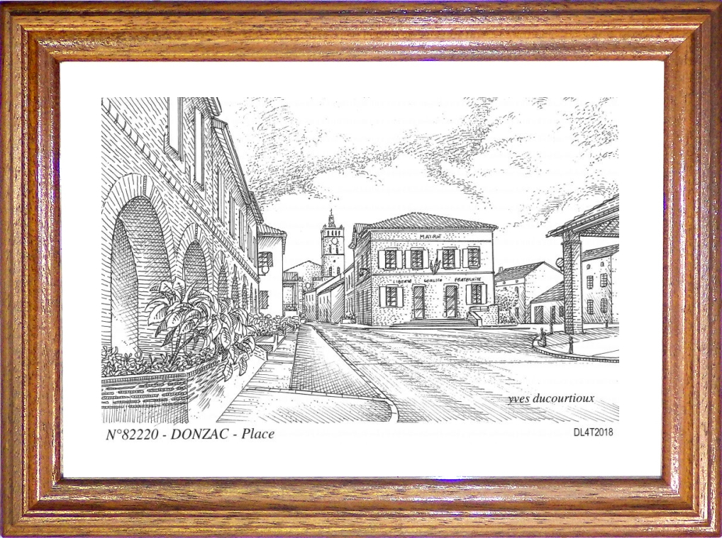 N 82220 - DONZAC - place (mairie)