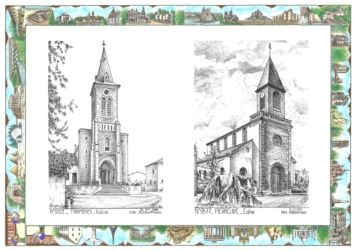 MONOCARTE N 01212-95077 - TRAMOYES - église / PIERRELAYE - église