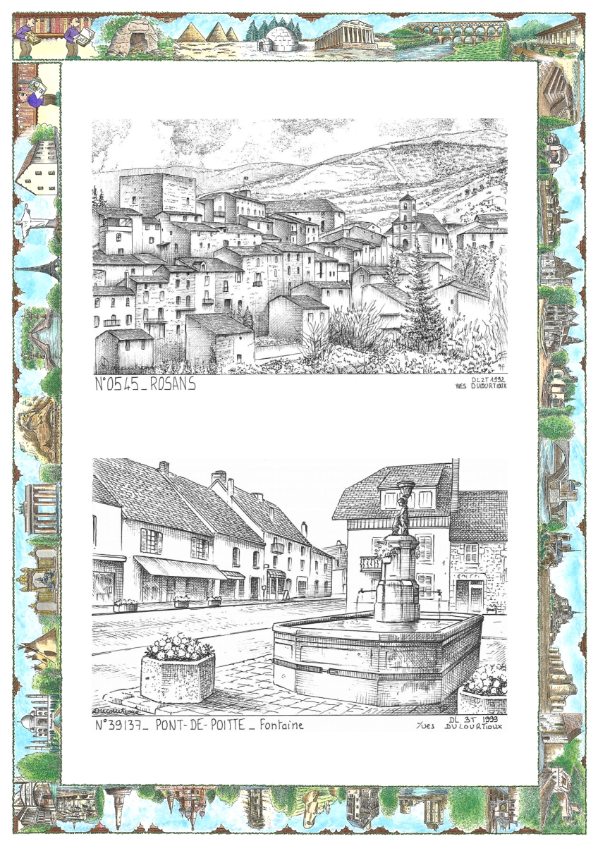 MONOCARTE N 05045-39137 - ROSANS - vue / PONT DE POITTE - fontaine