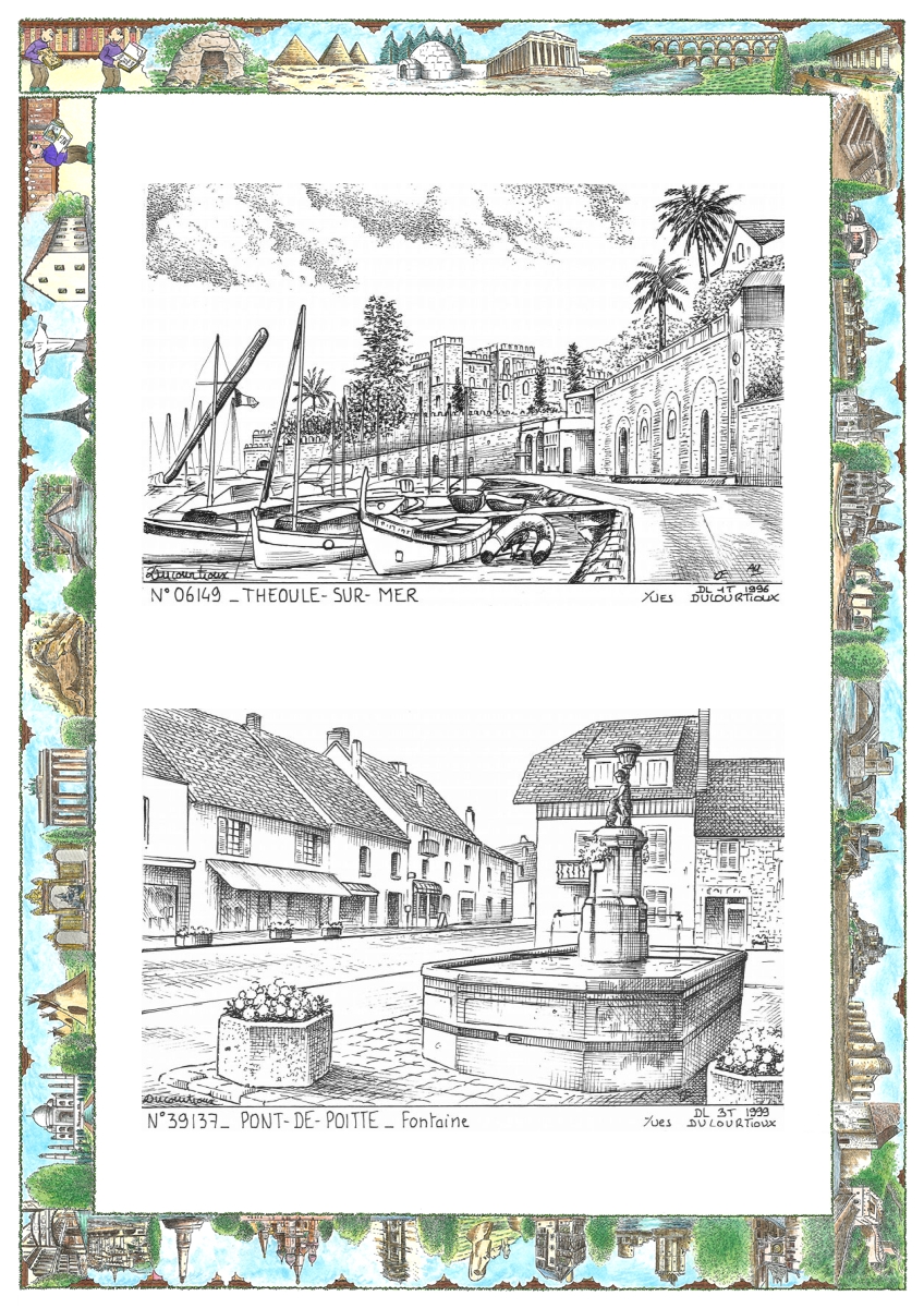 MONOCARTE N 06149-39137 - THEOULE SUR MER - vue / PONT DE POITTE - fontaine