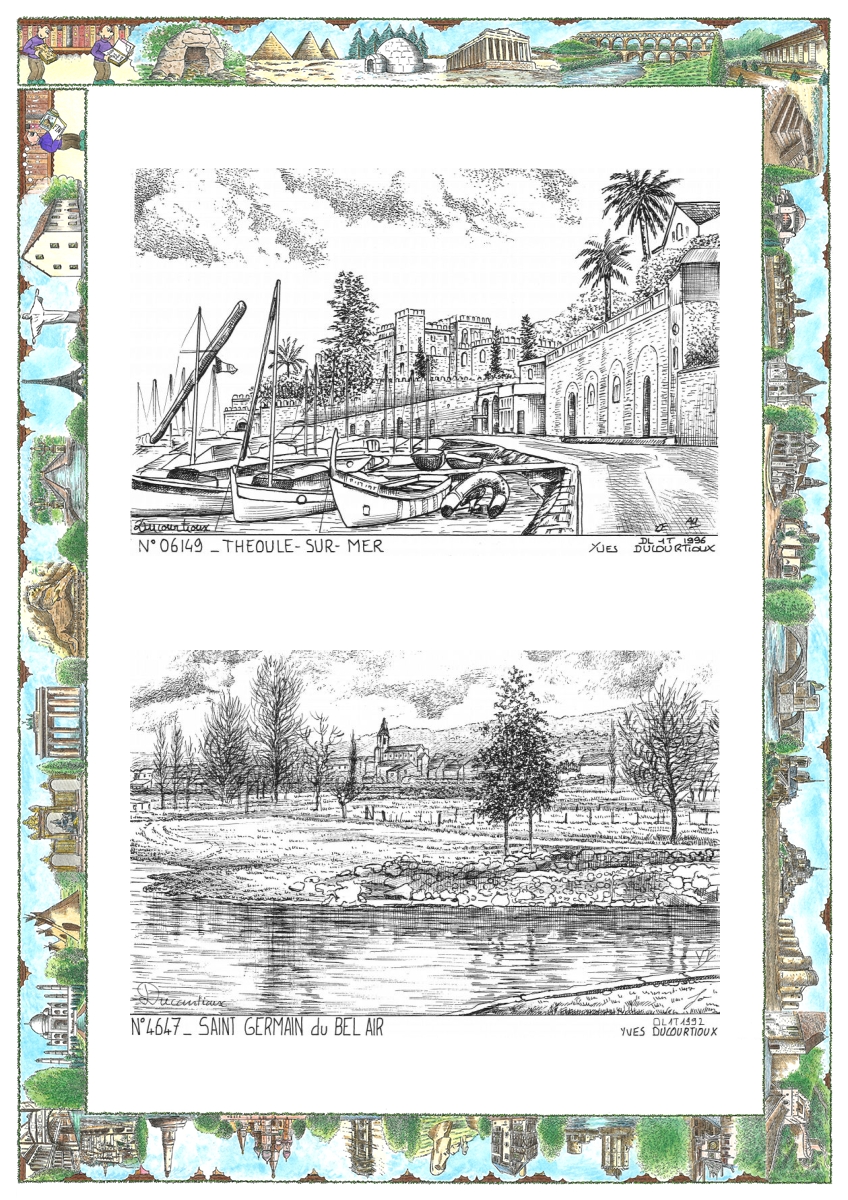 MONOCARTE N 06149-46047 - THEOULE SUR MER - vue / ST GERMAIN DU BEL AIR - vue
