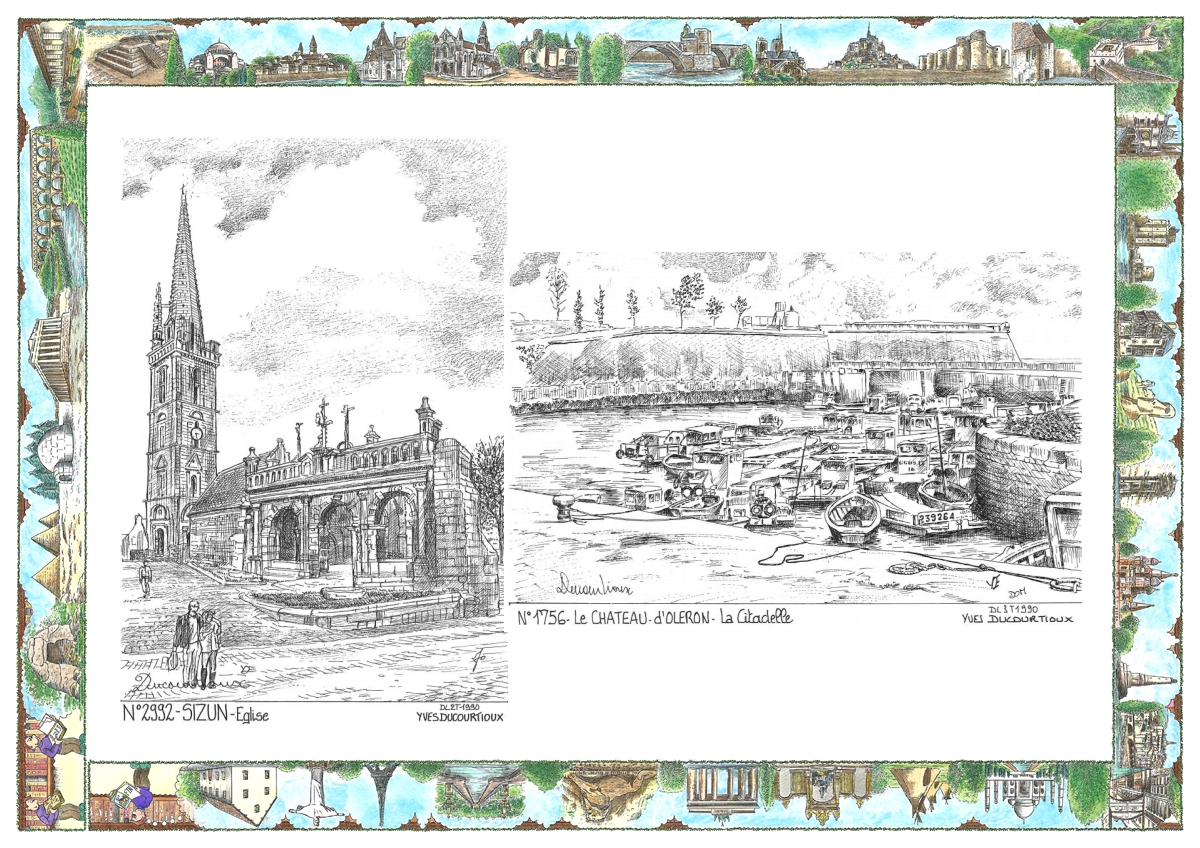 MONOCARTE N 17056-29092 - LE CHATEAU D OLERON - la citadelle / SIZUN - église