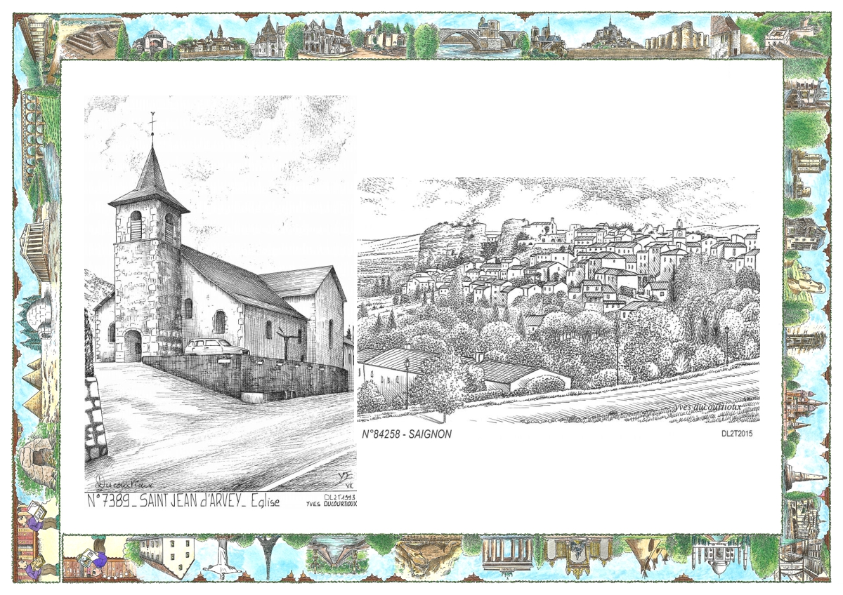 MONOCARTE N 73089-84258 - ST JEAN D ARVEY - église / SAIGNON - vue