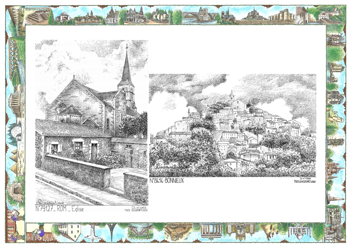 MONOCARTE N 79127-84054 - ROM - église / BONNIEUX - vue